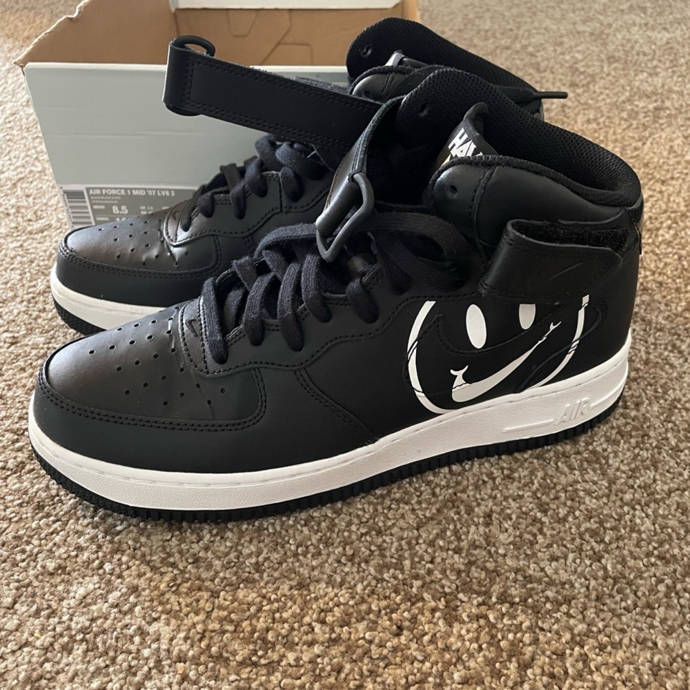 Nike Black and White High-Top Sneakers